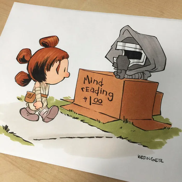 Disney Illustrator Combines Star Wars And Calvin & Hobbes, And The Result Is Adorable