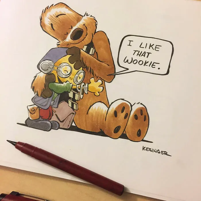 Disney Illustrator Combines Star Wars And Calvin & Hobbes, And The Result Is Adorable