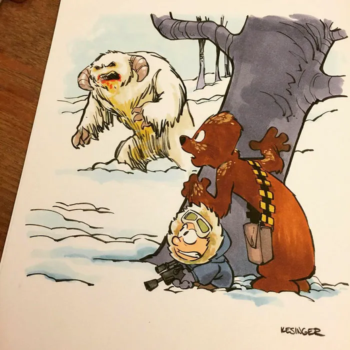 Disney Illustrator Combines Star Wars And Calvin & Hobbes, And The Result Is Adorable