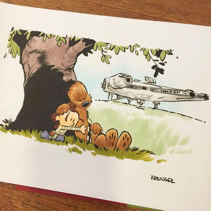 Disney Illustrator Combines Star Wars And Calvin & Hobbes, And The Result Is Adorable
