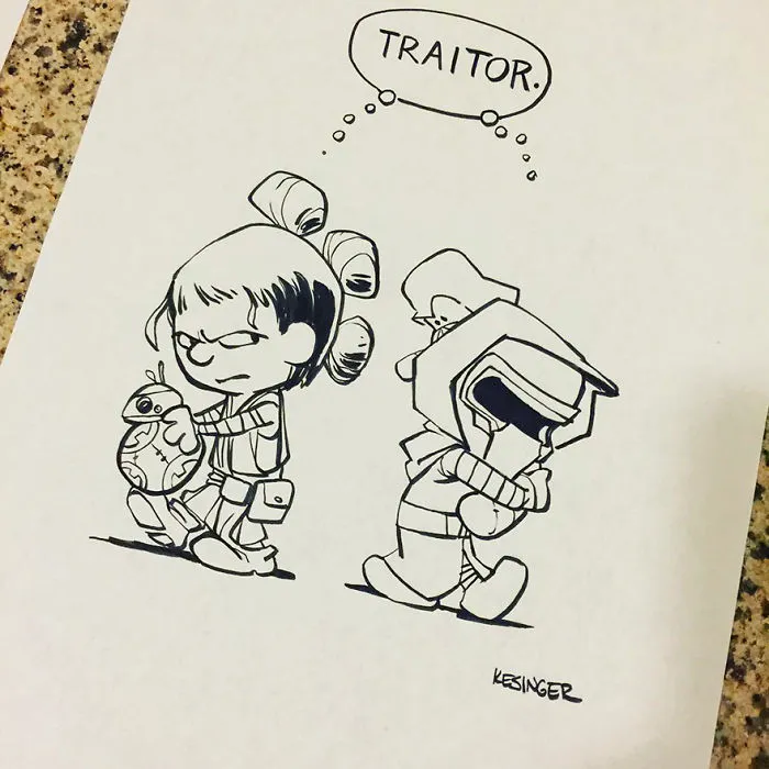 Disney Illustrator Combines Star Wars And Calvin & Hobbes, And The Result Is Adorable