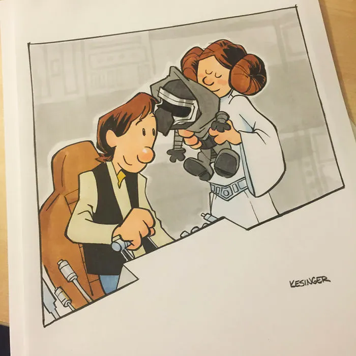 Disney Illustrator Combines Star Wars And Calvin & Hobbes, And The Result Is Adorable