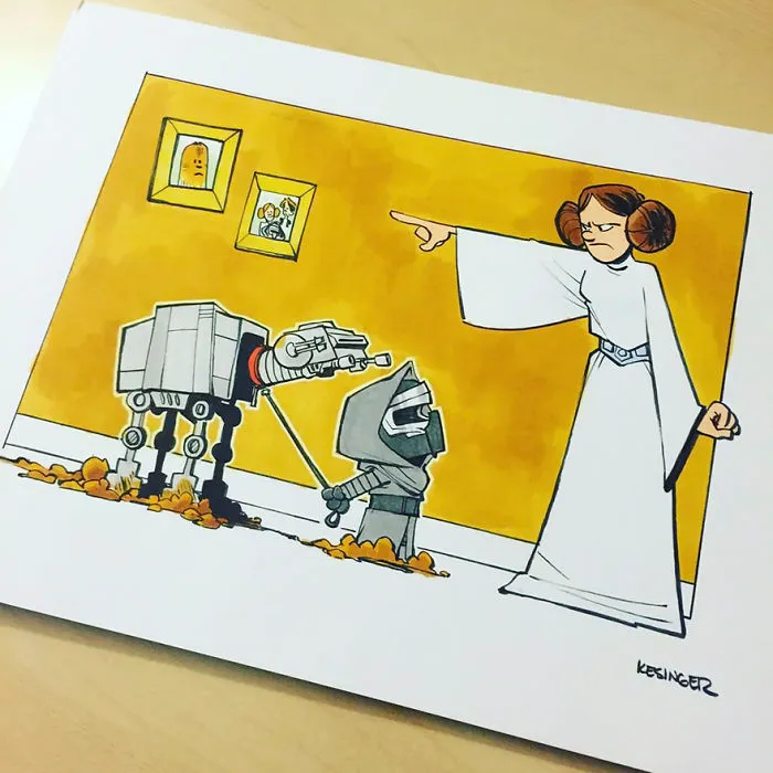 Disney Illustrator Combines Star Wars And Calvin & Hobbes, And The Result Is Adorable