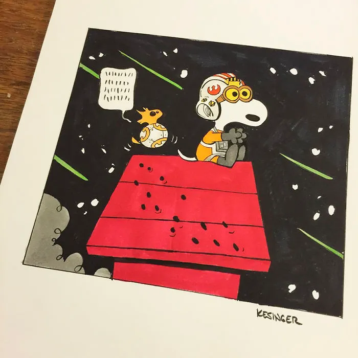 Disney Illustrator Combines Star Wars And Calvin & Hobbes, And The Result Is Adorable