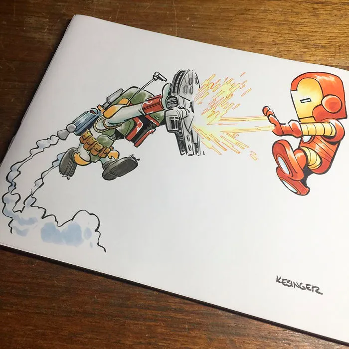 Disney Illustrator Combines Star Wars And Calvin & Hobbes, And The Result Is Adorable