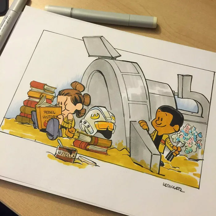 Disney Illustrator Combines Star Wars And Calvin & Hobbes, And The Result Is Adorable