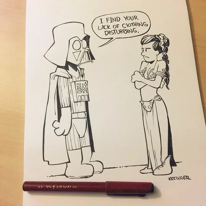 Disney Illustrator Combines Star Wars And Calvin & Hobbes, And The Result Is Adorable