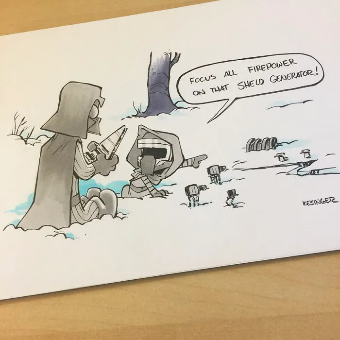 Disney Illustrator Combines Star Wars And Calvin & Hobbes, And The Result Is Adorable