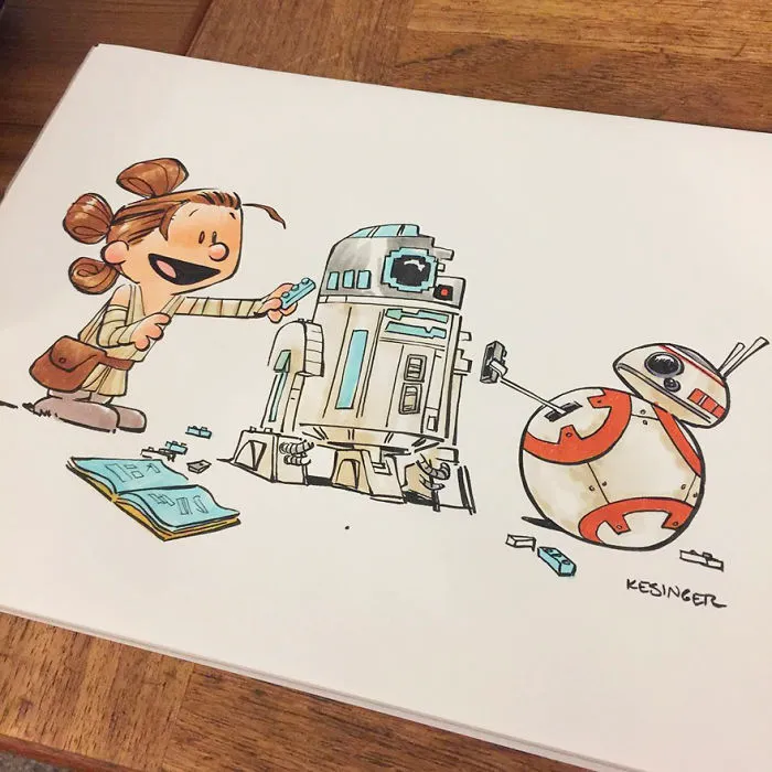 Disney Illustrator Combines Star Wars And Calvin & Hobbes, And The Result Is Adorable
