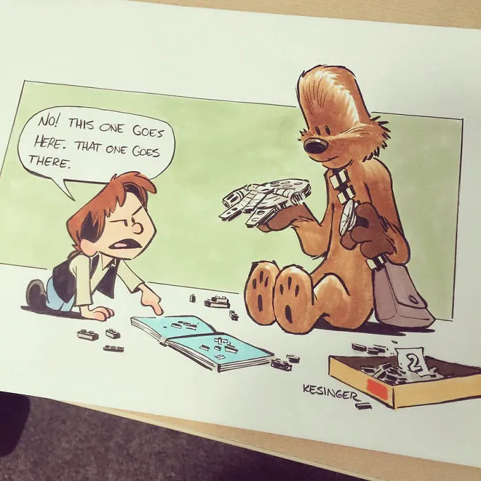 Disney Illustrator Combines Star Wars And Calvin & Hobbes, And The Result Is Adorable