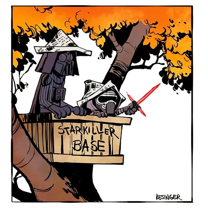 Disney Illustrator Combines Star Wars And Calvin & Hobbes, And The Result Is Adorable