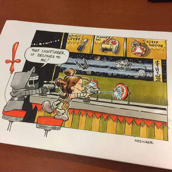 Disney Illustrator Combines Star Wars And Calvin & Hobbes, And The Result Is Adorable