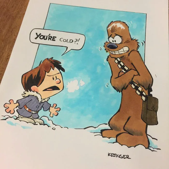 Disney Illustrator Combines Star Wars And Calvin & Hobbes, And The Result Is Adorable