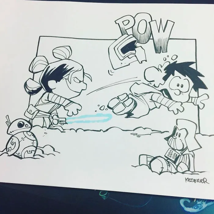 Disney Illustrator Combines Star Wars And Calvin & Hobbes, And The Result Is Adorable