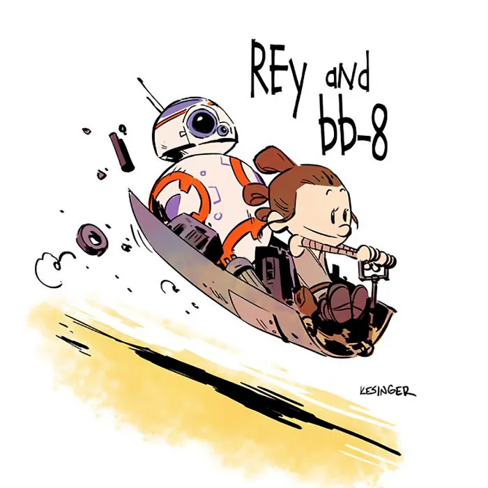 Disney Illustrator Combines Star Wars And Calvin & Hobbes, And The Result Is Adorable