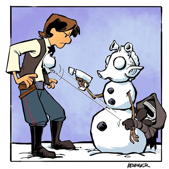 Disney Illustrator Combines Star Wars And Calvin & Hobbes, And The Result Is Adorable