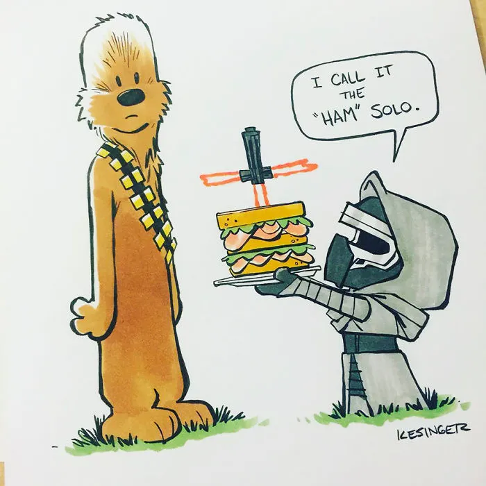 Disney Illustrator Combines Star Wars And Calvin & Hobbes, And The Result Is Adorable