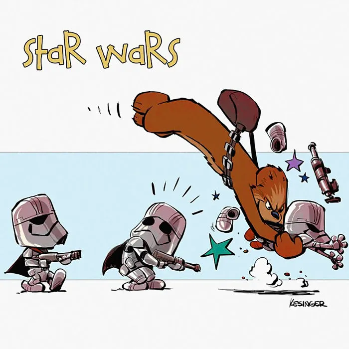 Disney Illustrator Combines Star Wars And Calvin & Hobbes, And The Result Is Adorable