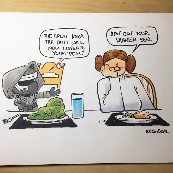 Disney Illustrator Combines Star Wars And Calvin & Hobbes, And The Result Is Adorable