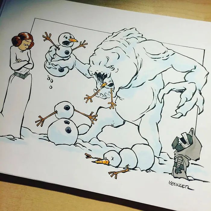 Disney Illustrator Combines Star Wars And Calvin & Hobbes, And The Result Is Adorable