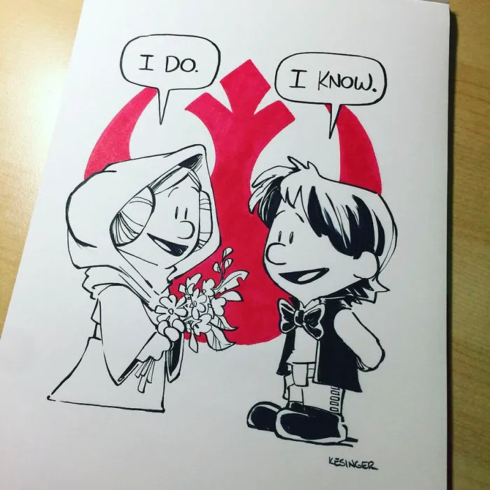 Disney Illustrator Combines Star Wars And Calvin & Hobbes, And The Result Is Adorable