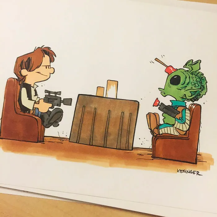 Disney Illustrator Combines Star Wars And Calvin & Hobbes, And The Result Is Adorable
