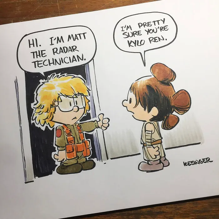 Disney Illustrator Combines Star Wars And Calvin & Hobbes, And The Result Is Adorable