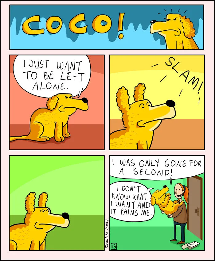 17 Hilariously Pessimistic Comics About Coco The Jolly Dog That Every Pessimist Will Relate To