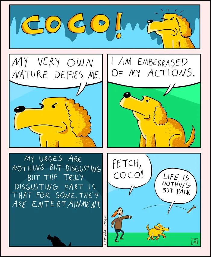 17 Hilariously Pessimistic Comics About Coco The Jolly Dog That Every Pessimist Will Relate To