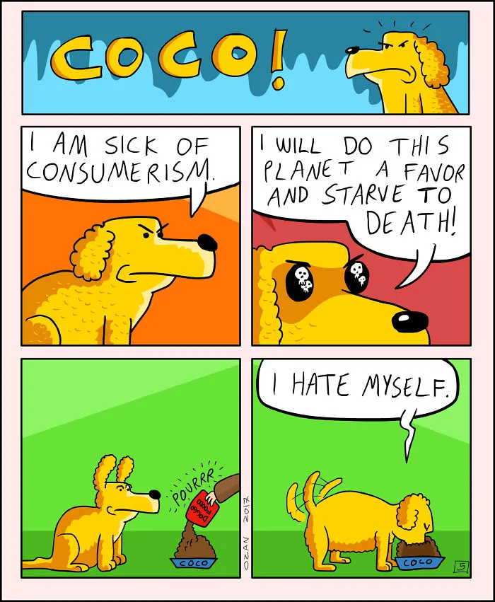 17 Hilariously Pessimistic Comics About Coco The Jolly Dog That Every Pessimist Will Relate To