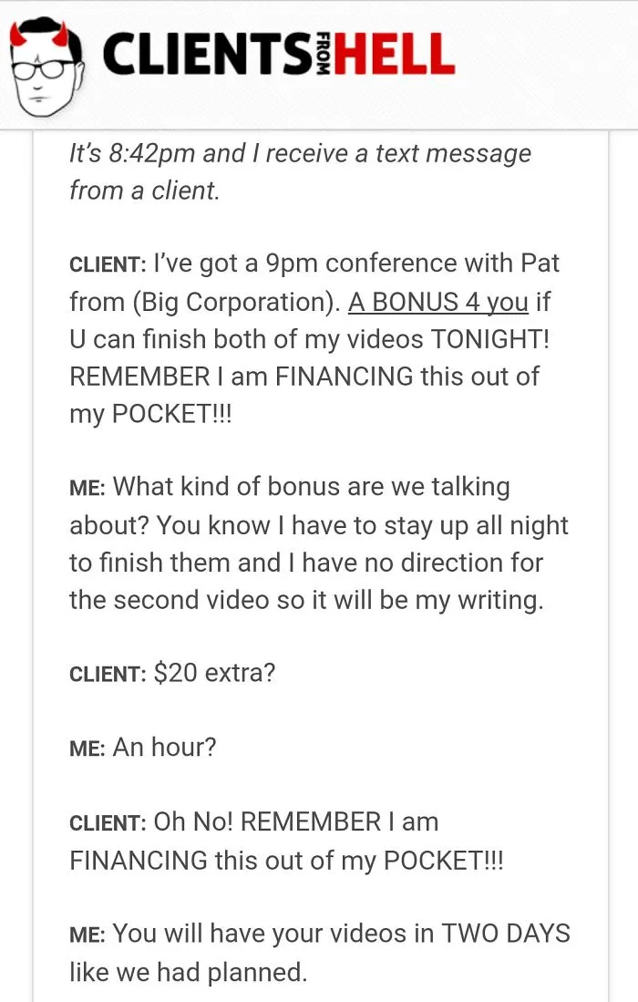 You Think Your Job Sucks? Then Take A Look At These 113 Real Conversations With Clients From Hell