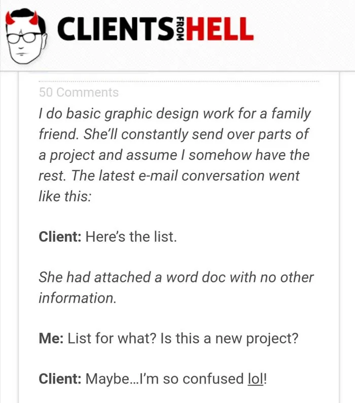 You Think Your Job Sucks? Then Take A Look At These 113 Real Conversations With Clients From Hell