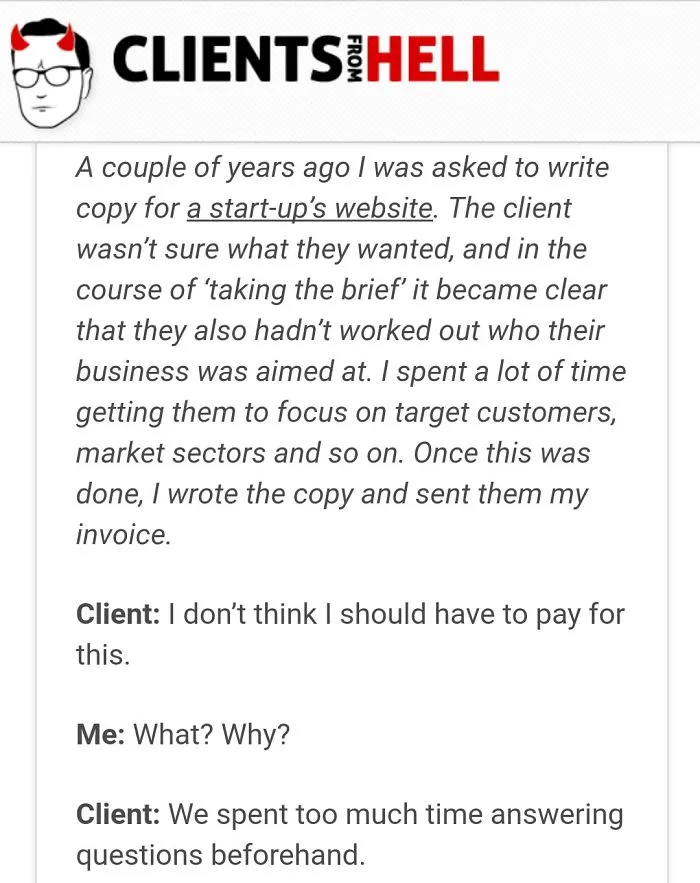 You Think Your Job Sucks? Then Take A Look At These 113 Real Conversations With Clients From Hell