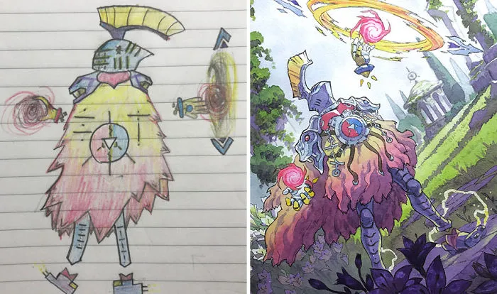 Este padre convierte los dibujos de sus hijos en increíbles personajes de anime (4ª parte)