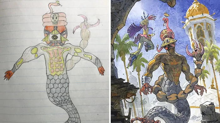 Este padre convierte los dibujos de sus hijos en increíbles personajes de anime (4ª parte)