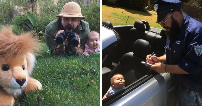 Dad Takes Hilarious Pics With His Baby Girl In Costumes And They're Just Too Adorable