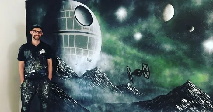 I Painted A Death Star Mural For A Child's Bedroom