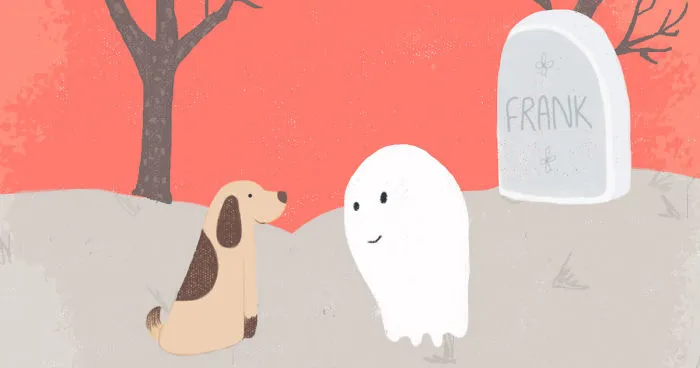 I Made This Picture Story About A Lonely Ghost Frank Who Befriends Weenie, The Dog