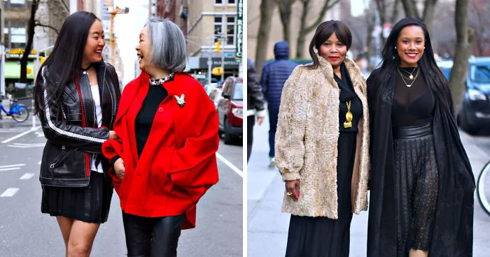 Stylish Mothers And Daughters In New York