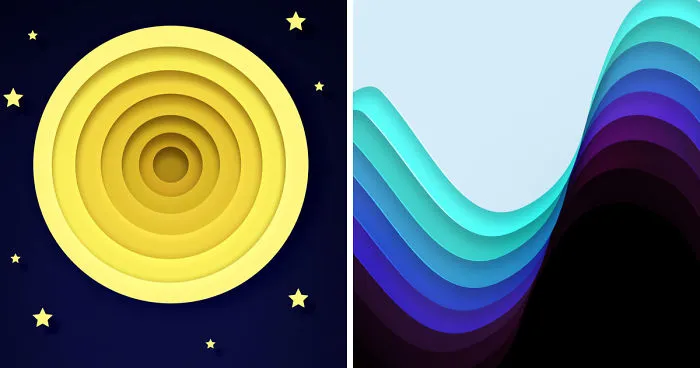 I Create Colorful Digital Paintings That Look Like Paper Cut Art