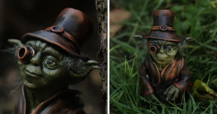 Steampunk Statuette Of Master Yoda