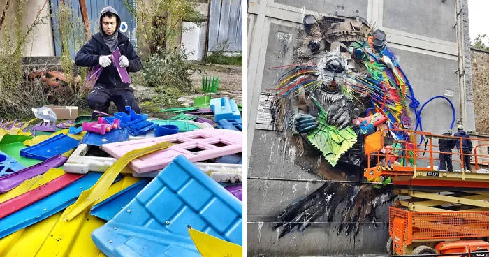 Bordalo I I  Makes Art With Recycled Garbage In Paris And The Result Is Catching Everyone’s Attention