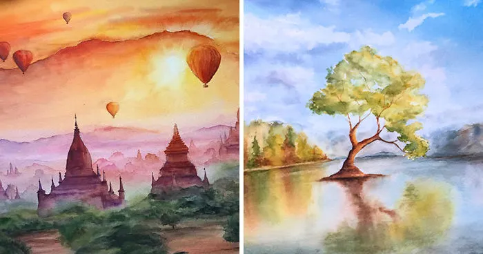 I Challenged Myself To Create A Calendar Of Watercolor Paintings In Less Than Two Months