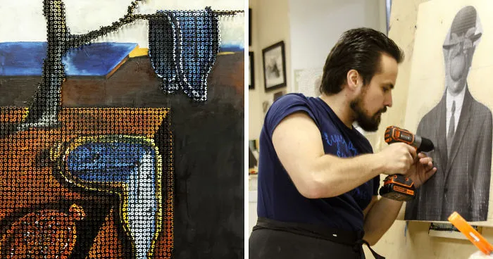 I Recreate Famous Paintings Using Screws 