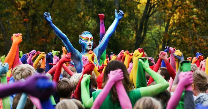 Over 750 Painted In Rainbow Colors, People Spread Love, Peace, Happiness, And Colors Around