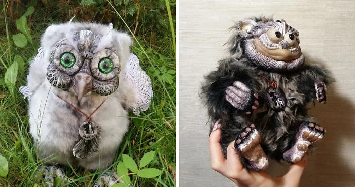 Author's Handmade Toys Of Polymer Clay And Artificial Fur