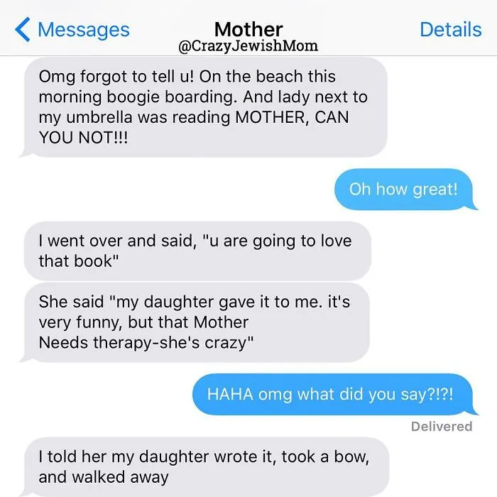 Daughter Posts Brutally Honest Texts That She Receives From Her Crazy Jewish Mother, And It's Hilarious