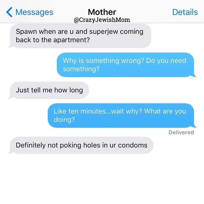 Daughter Posts Brutally Honest Texts That She Receives From Her Crazy Jewish Mother, And It's Hilarious