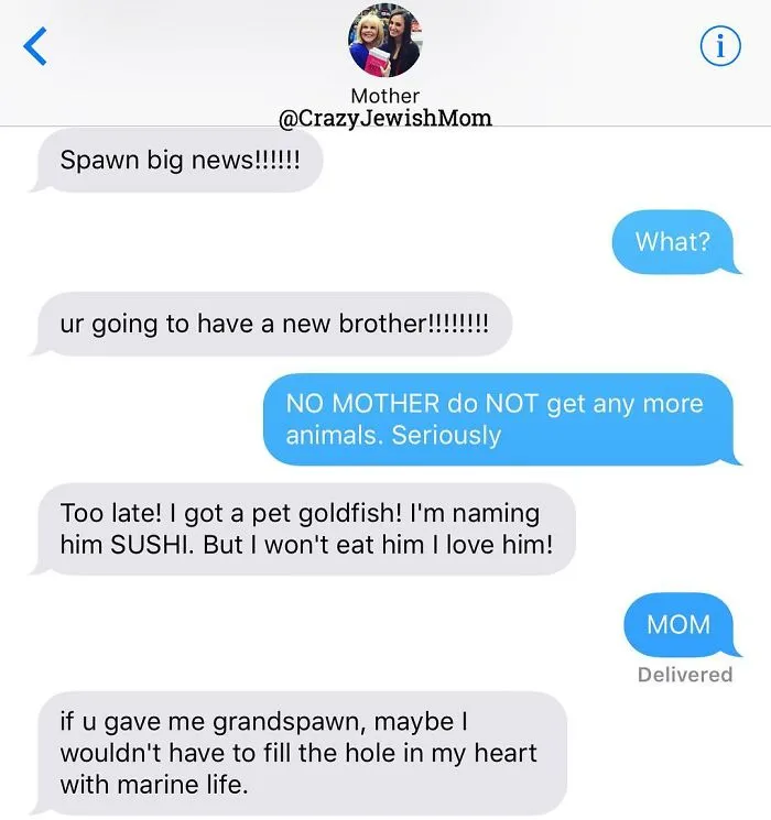 Daughter Posts Brutally Honest Texts That She Receives From Her Crazy Jewish Mother, And It's Hilarious