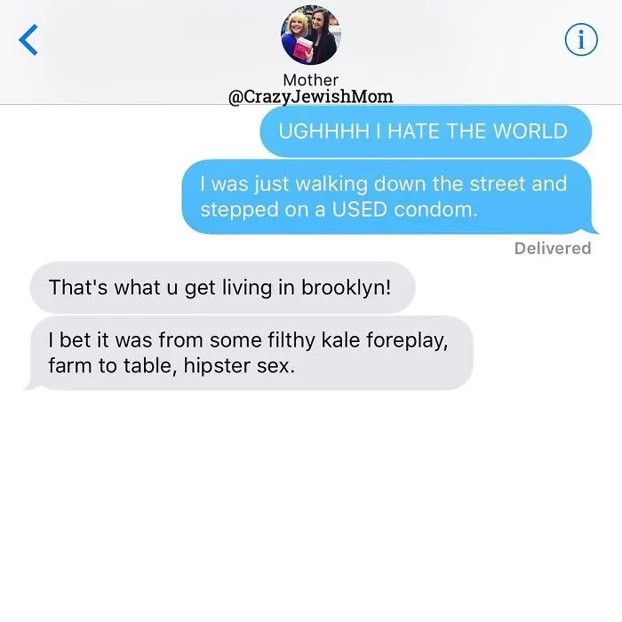Daughter Posts Brutally Honest Texts That She Receives From Her Crazy Jewish Mother, And It's Hilarious